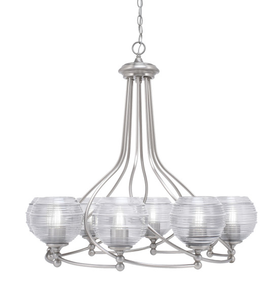 Toltec Lighting - 908-BN-5110 - Eight Light Chandelier - Capri - Brushed Nickel