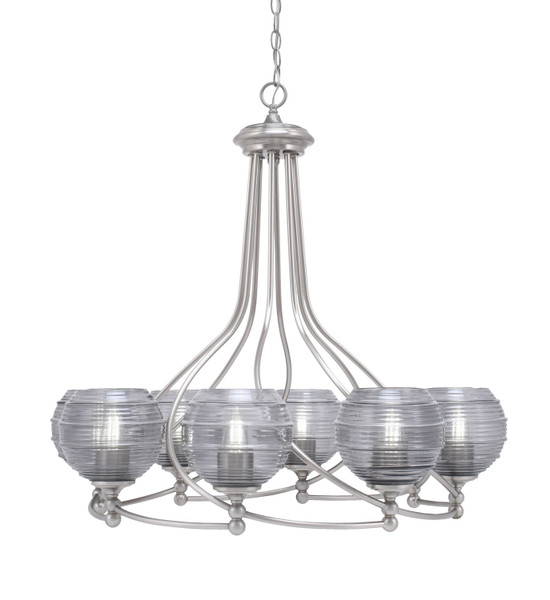 Toltec Lighting - 908-BN-5112 - Eight Light Chandelier - Capri - Brushed Nickel