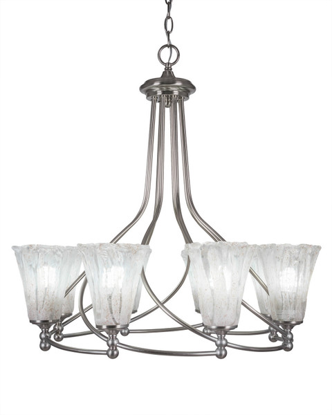 Toltec Lighting - 908-BN-729 - Eight Light Chandelier - Capri - Brushed Nickel