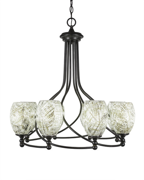 Toltec Lighting - 908-DG-5054 - Eight Light Chandelier - Capri - Dark Granite