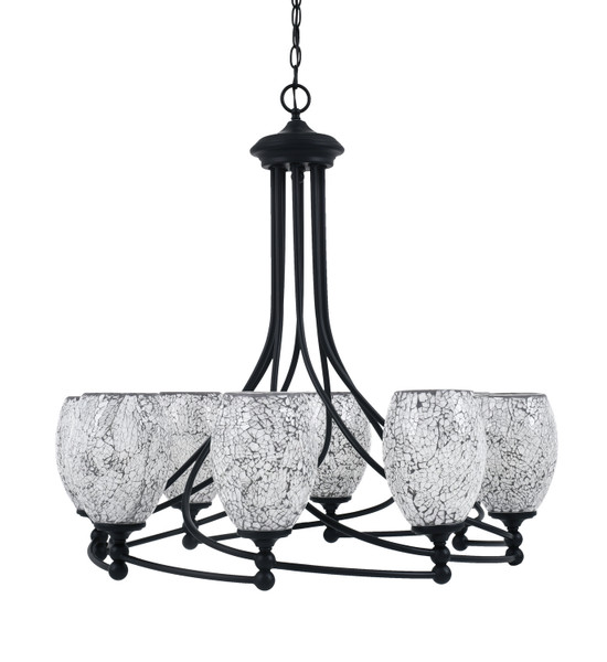 Toltec Lighting - 908-MB-4165 - Eight Light Chandelier - Capri - Matte Black