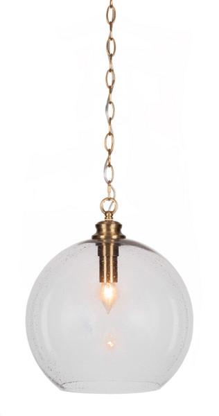 Toltec Lighting - 90-NAB-4390 - One Light Pendant - Kimbro - New Age Brass