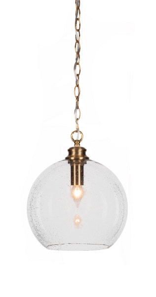 Toltec Lighting - 91-NAB-4370 - One Light Pendant - Kimbro - New Age Brass