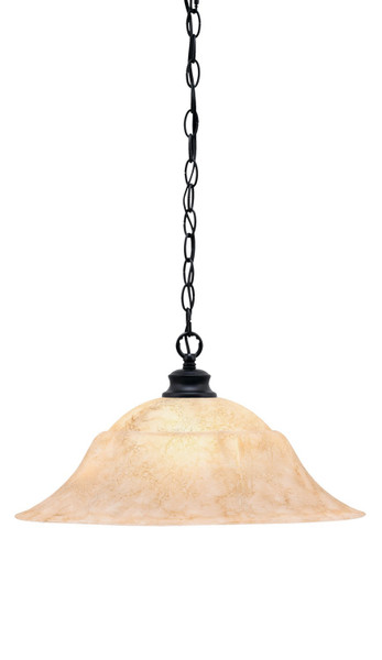Toltec Lighting - 92-MB-53818 - One Light Pendant - Chain - Matte Black