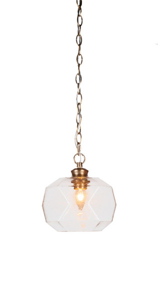 Toltec Lighting - 92-NAB-4490 - One Light Pendant - Rocklin - New Age Brass