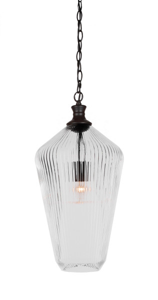 Toltec Lighting - 93-MB-4650 - One Light Pendant - Carina - Matte Black