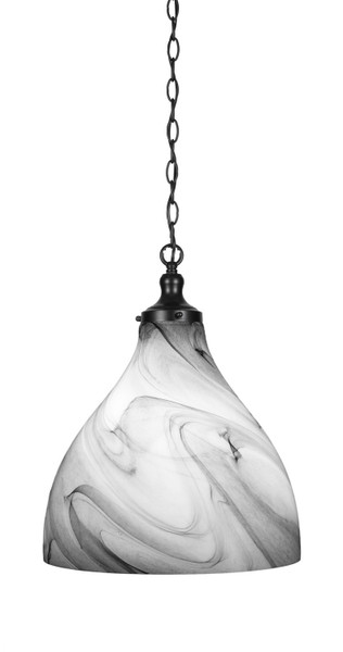 Toltec Lighting - 97-MB-4749 - One Light Pendant - Juno - Matte Black