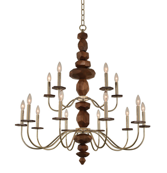 Kalco - 304952CG - 15 Light Chandelier - Lassen - Champagne Gold