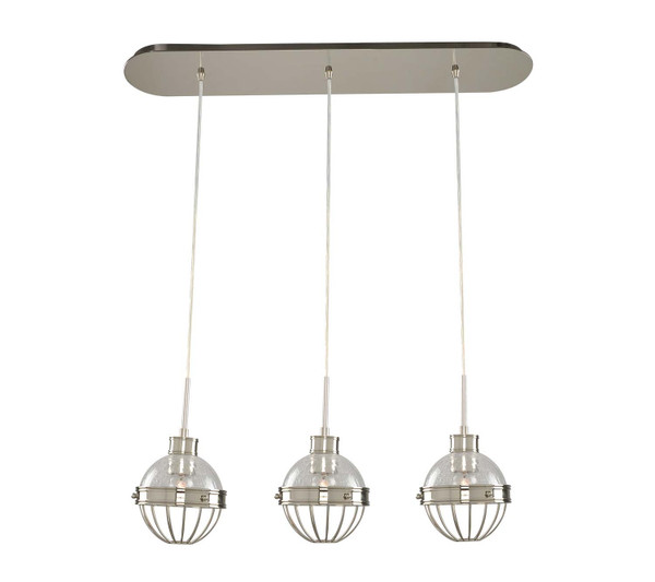 Kalco - 311343PN - Three Light Island Pendant - Montauk - Polished Nickel