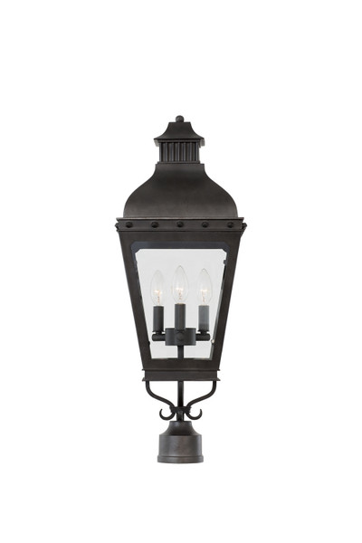 Kalco - 403300AI - Three Light Post - Pier Mount - Winchester Outdoor - Aged Iron