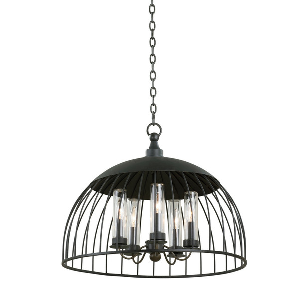 Kalco - 404750NI - Five Light Pendant - Ludlow - Natural Iron