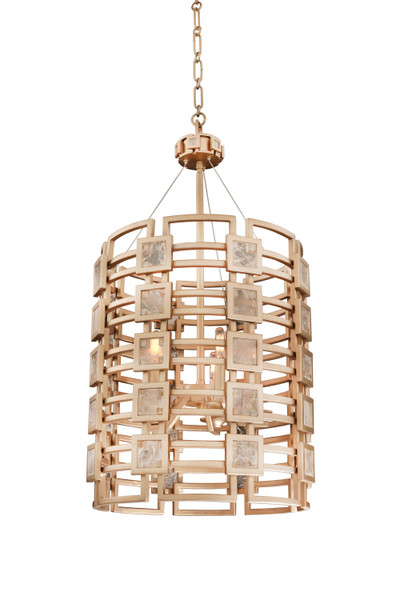 Kalco - 500650MG - Five Light Foyer Pendant - Metropolis - Modern Gold
