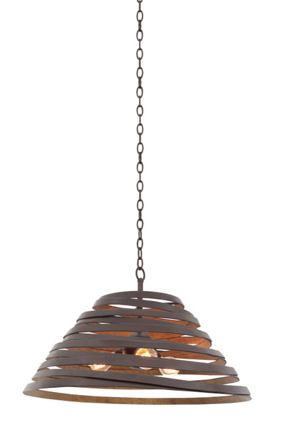 Kalco - 503452BZG - Three Light Pendant - Tempest - Bronze Gold