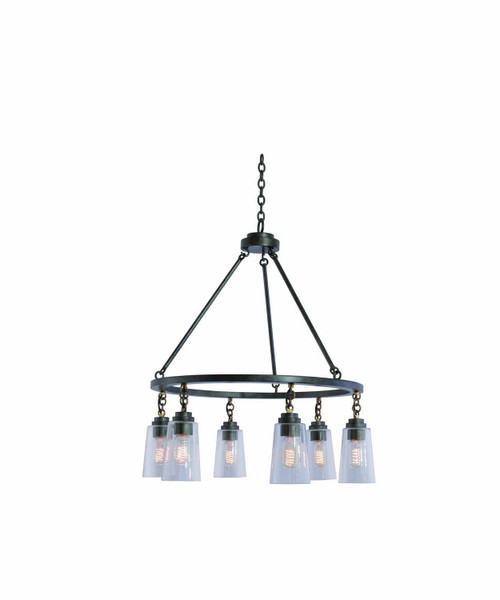 Kalco - 504952MI - Six Light Pendant - Dillon - Milled Iron