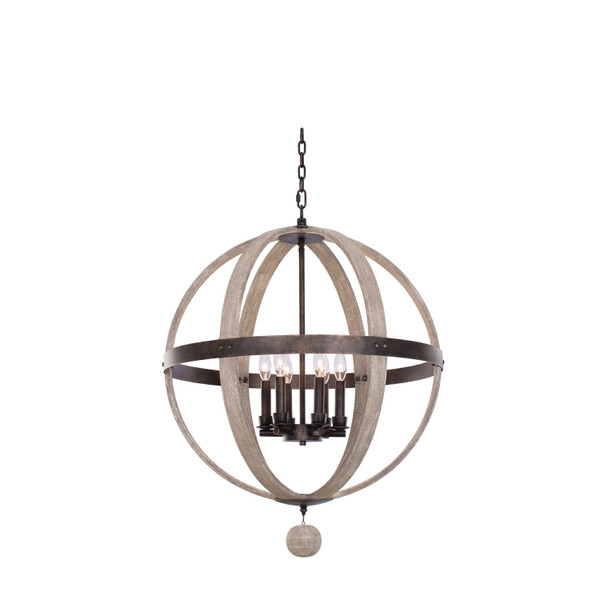 Kalco - 506851FG - Six Light Pendant - Harper - Florence Gold