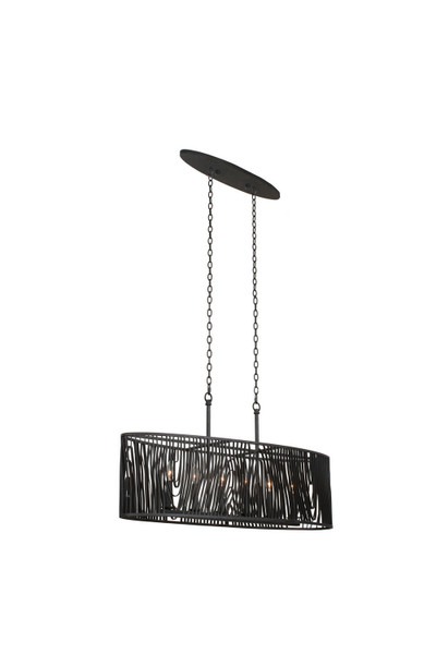 Kalco - 507560BI - Six Light Island Pendant - Morre - Black Iron