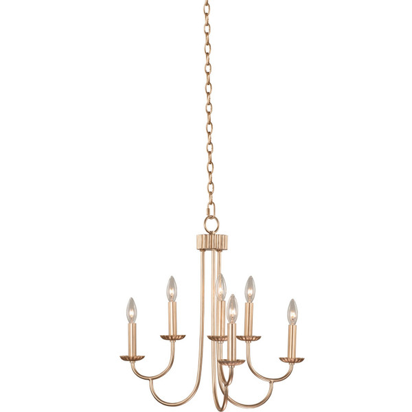 Kalco - 511771MG - Six Light Chandelier - Kiera - Modern Gold