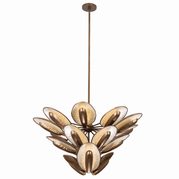 Kalco - 523356PAB - LED Pendant - SPAT - Pearlized Antique Brass