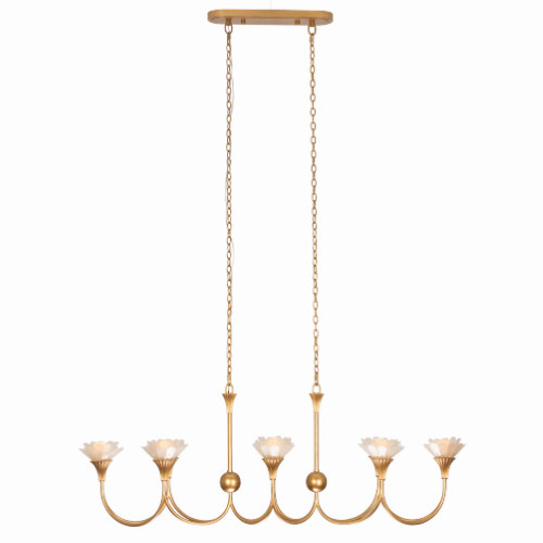 Kalco - 525361MG - Eight Light Island Pendant - FLORA - Modern Gold