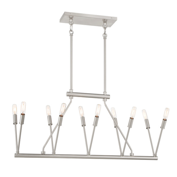 George Kovacs - P1689-084 - Ten Light Island Pendant - Royalty - Brushed Nickel