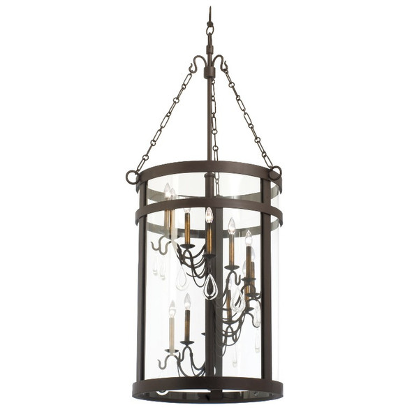 Kalco - 5804BZ - 12 Light Foyer Pendant - Morris - Bronze