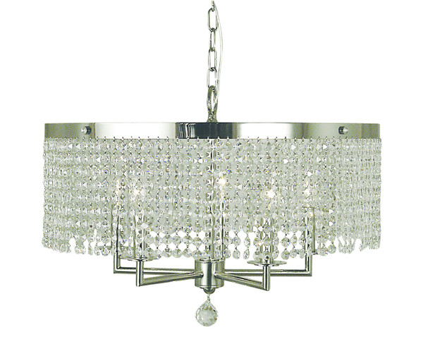 Framburg - 2276 PS - Five Light Chandelier - Princessa - Polished Silver
