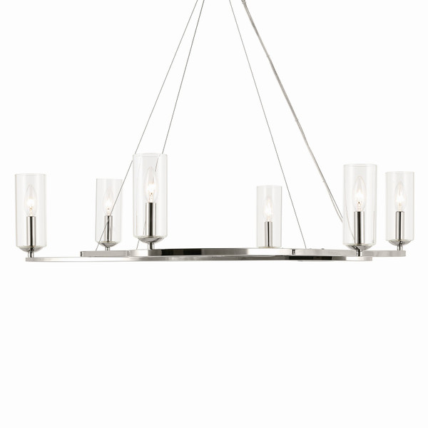 Kichler - 52771PN - Six Light Chandelier - Harpin - Polished Nickel