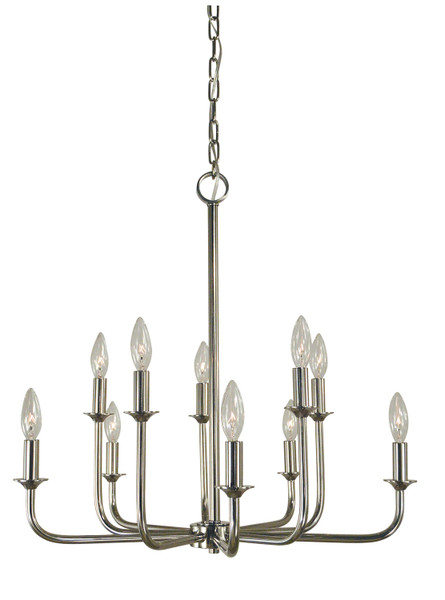 Framburg - 4980 PN - Ten Light Chandelier - Boulevard - Polished Nickel