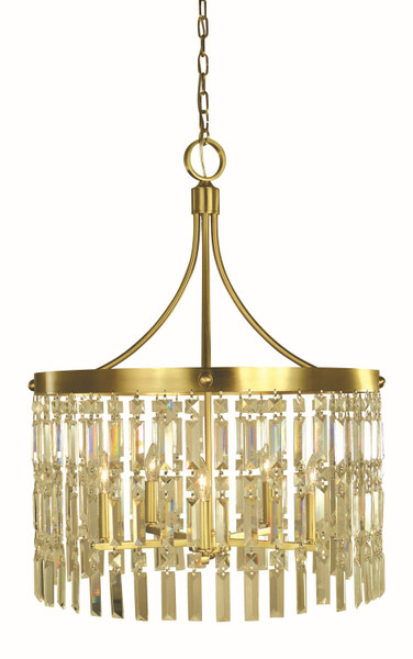 Framburg - 5755 BR - Six Light Chandelier - Holly - Brushed Brass