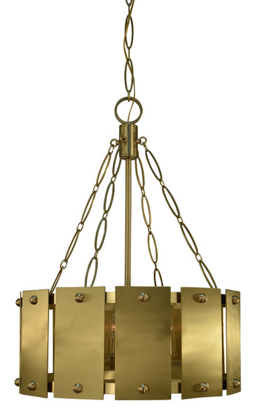 Framburg - 5866 BR - Six Light Chandelier - Barrington - Brushed Brass