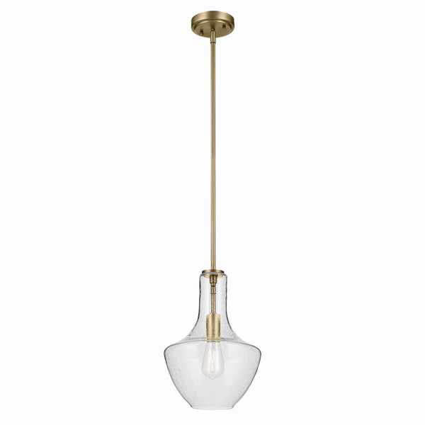 Kichler - 42141NBRCS - One Light Pendant - Everly - Natural Brass