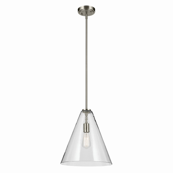 Kichler - 42200NI - One Light Pendant - Everly - Brushed Nickel