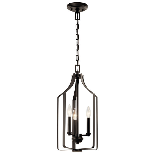 Kichler - 42499OZ - Three Light Pendant - Morrigan - Olde Bronze