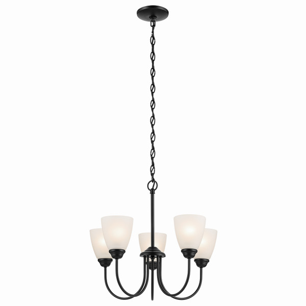 Kichler - 43638BK - Five Light Chandelier - Jolie - Black