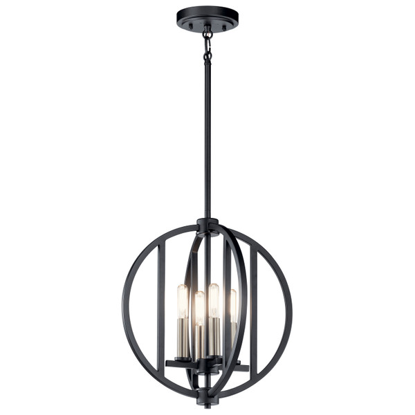 Kichler - 43642BK - Four Light Mini Chandelier - Samural - Black