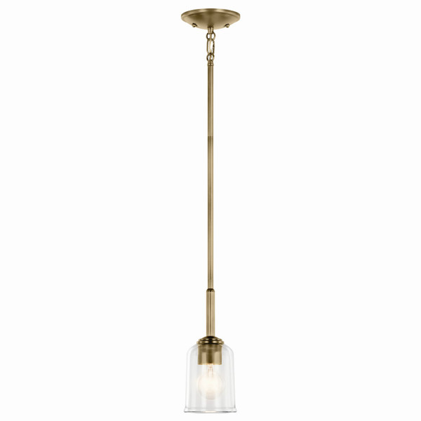 Kichler - 43674NBRCLR - One Light Mini Pendant - Shailene - Natural Brass