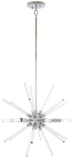 George Kovacs - P1791-077 - Six Light Pendant - Spiked - Chrome