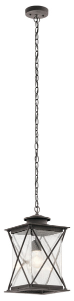 Kichler - 49747WZC - One Light Outdoor Pendant - Argyle - Weathered Zinc