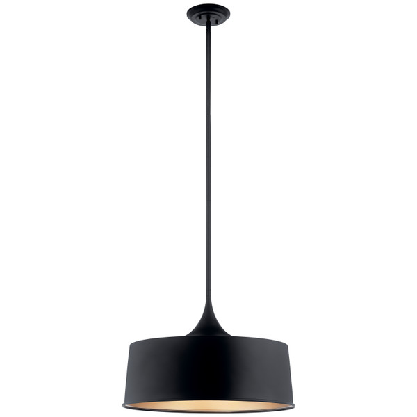 Kichler - 52097BK - One Light Pendant/Semi Flush - Elias - Black