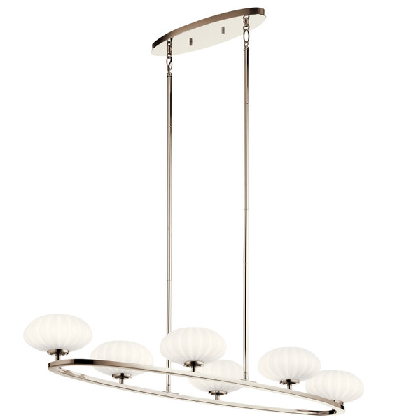 Kichler - 52224PN - Six Light Chandelier - Pim - Polished Nickel