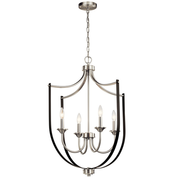 Kichler - 52279NI - Four Light Foyer Chandelier - Tula - Brushed Nickel