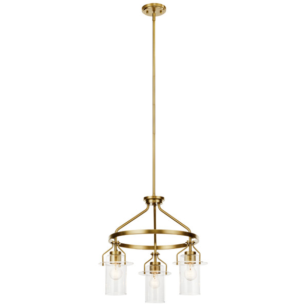 Kichler - 52377NBR - Three Light Chandelier - Everett - Brushed Brass