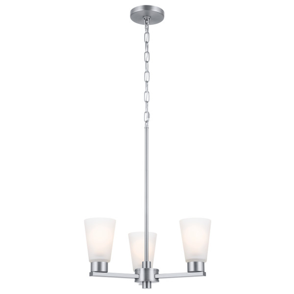 Kichler - 52435NI - Three Light Chandelier - Stamos - Brushed Nickel