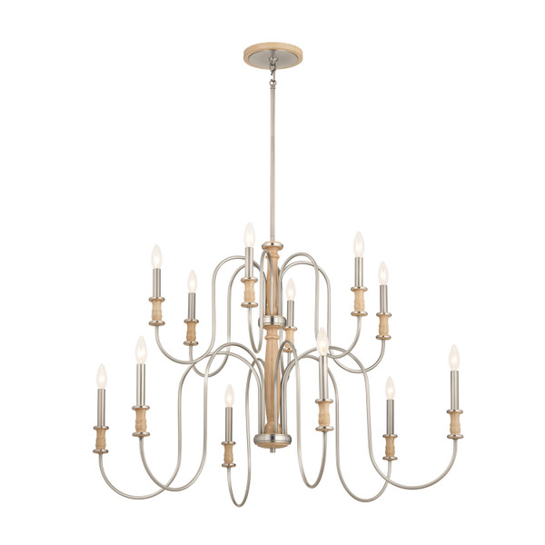 Kichler - 52472NI - 12 Light Chandelier - Karthe - Brushed Nickel