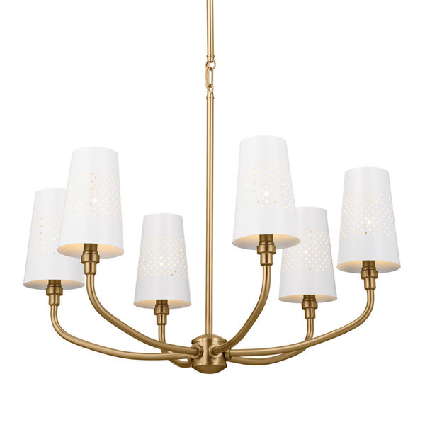 Kichler - 52508BNB - Six Light Chandelier - Adeena - Brushed Natural Brass