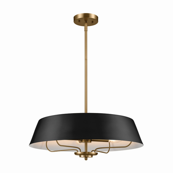 Kichler - 52543BK - Four Light Pendant/Semi Flush - Luella - Black