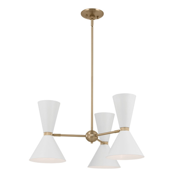 Kichler - 52565CPZWH - Six Light Chandelier - Phix - Champagne Bronze