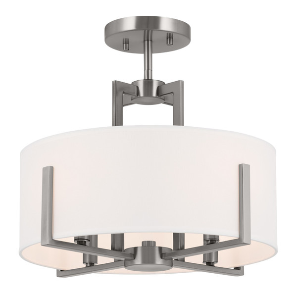 Kichler - 52591CLP - Four Light Pendant/Semi Flush - Malen - Classic Pewter