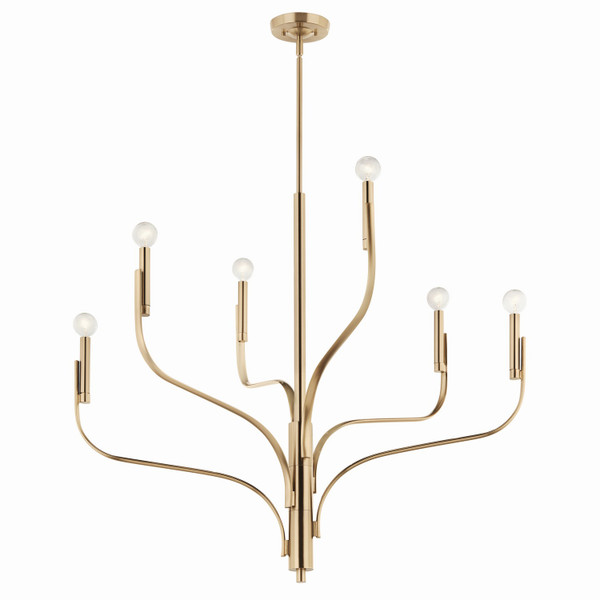 Kichler - 52673CPZ - Six Light Chandelier - Livadia - Champagne Bronze