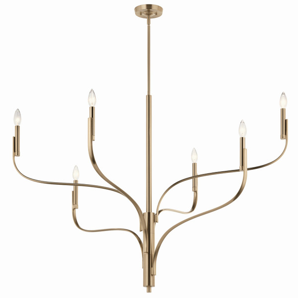 Kichler - 52674CPZ - Six Light Chandelier - Livadia - Champagne Bronze
